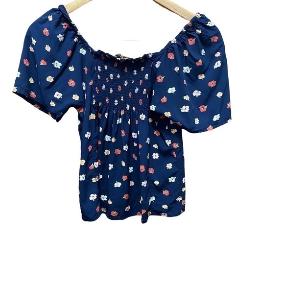 - Madewell Blue Top With Floral Print - Picture 5 of 5